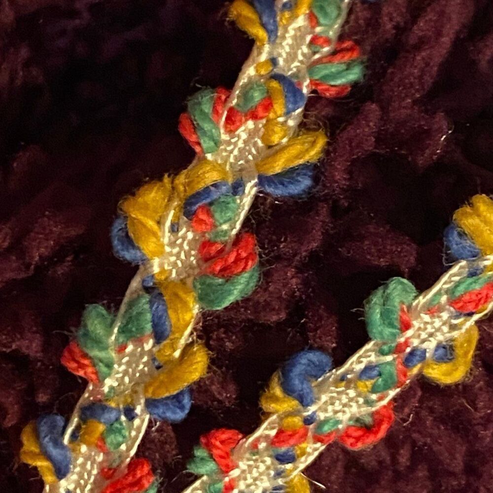 Vintage Trim Double Loop Trim Multicolor Whole Spool
